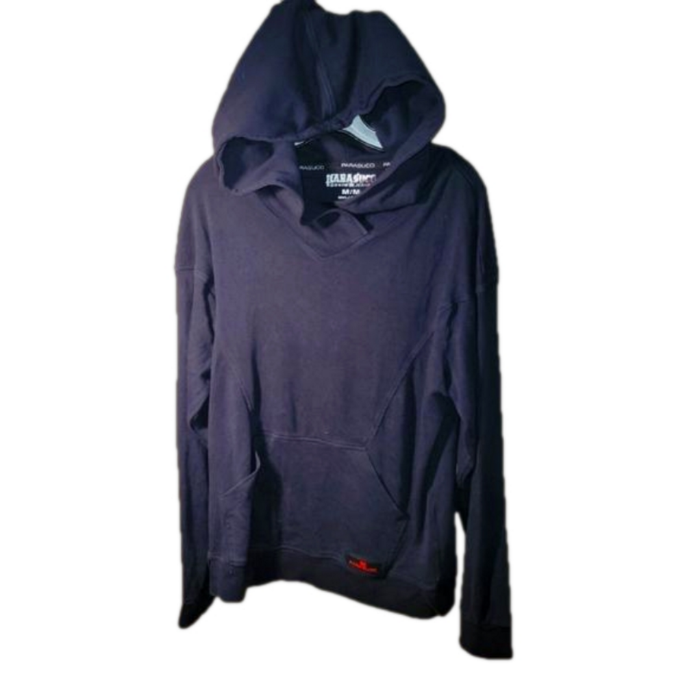 Parasuco medium crossover hoddie & hem black kangaroo pocket